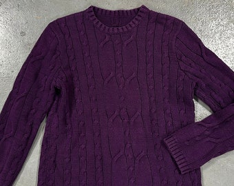 Vintage Simple Classic 80's/90's Purple Knit Sweater