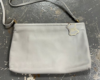 New Vintage 80's Nordstrom Gray Leather Purse