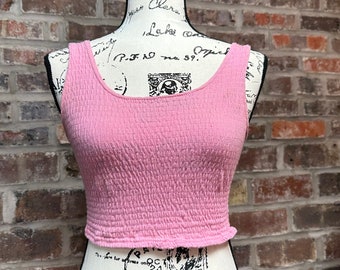 Barbie Pink Y2K 90&#39;s Baby Tee Stretchy Tank Top