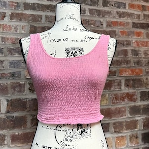Barbie Pink Y2K 90&#39;s Baby Tee Stretchy Tank Top