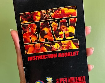 WWF RAW SNES Super Nintendo Instruction Manual Book Only!!