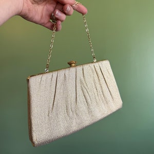 Vintage 50&#39;s/60&#39;s Gold Hand Clutch Purse