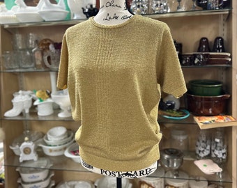 Vintage Golden Metallic Sweater T-Shirt