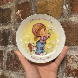 Entzückender Vintage Avon Muttertag Geschenk 1982 Dekorativer Teller
