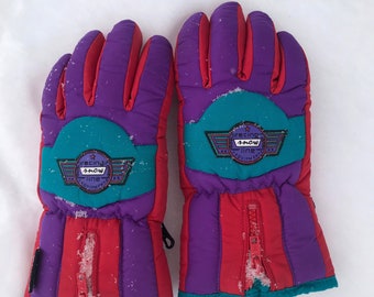 retro ski gloves