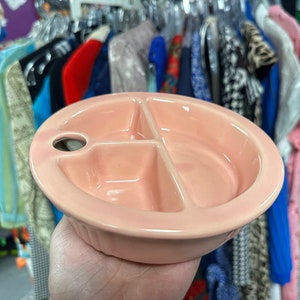 Vintage Pink HanksCraft Baby Warmer Divided Food Dish