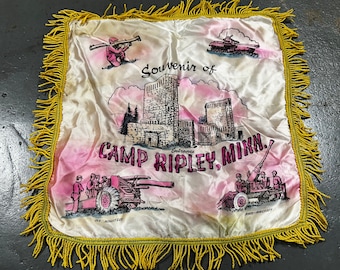 Vintage 40's Souvenir California Satin Square Pillow Case - Etsy