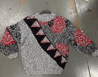 Vintage 80&#39;s Red & Black Sweater