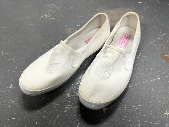 Vintage 80's/90's White Hanes Her Way Tennis Shoes Size 8 Keds