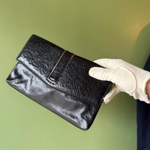 Vintage Black 70&#39;s/80&#39;s Clutch Bag Purse