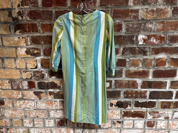 Groovy Mod Vintage 60's Handmade Stripped Sheath … - image 4