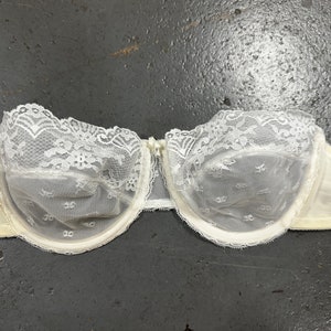 Sexy Sheer 60&#39;s/70&#39;s Vanity Fair Strapless Bullet Bra 36B
