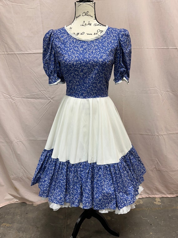 blue square dance dress Dance America D2412 Dress, Blue / 2-6