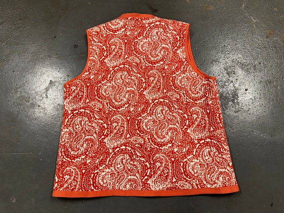 Vintage Reservable Coral Floral 90's Quilted Vest - image 3