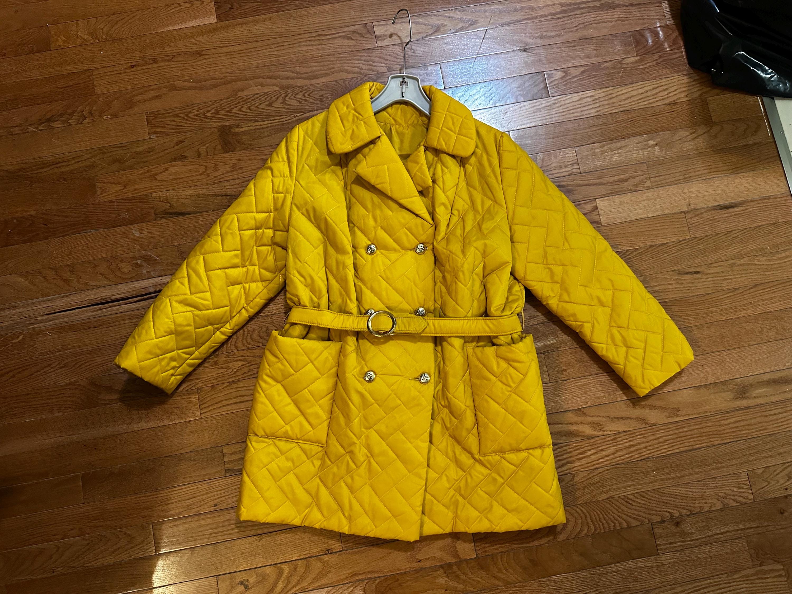 Yellow Puffer Jacket - Etsy
