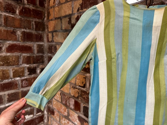 Groovy Mod Vintage 60's Handmade Stripped Sheath … - image 5