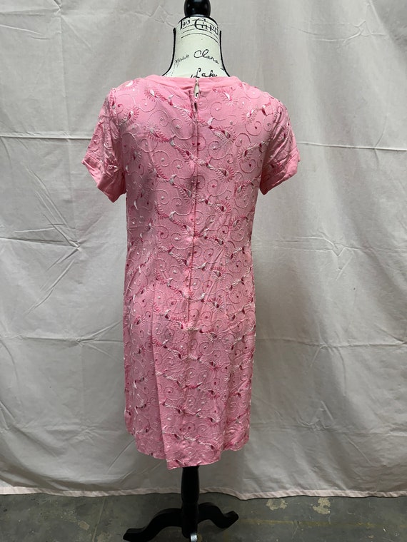 Vintage 60's Pink Plus Sized Sheath Dress - image 4