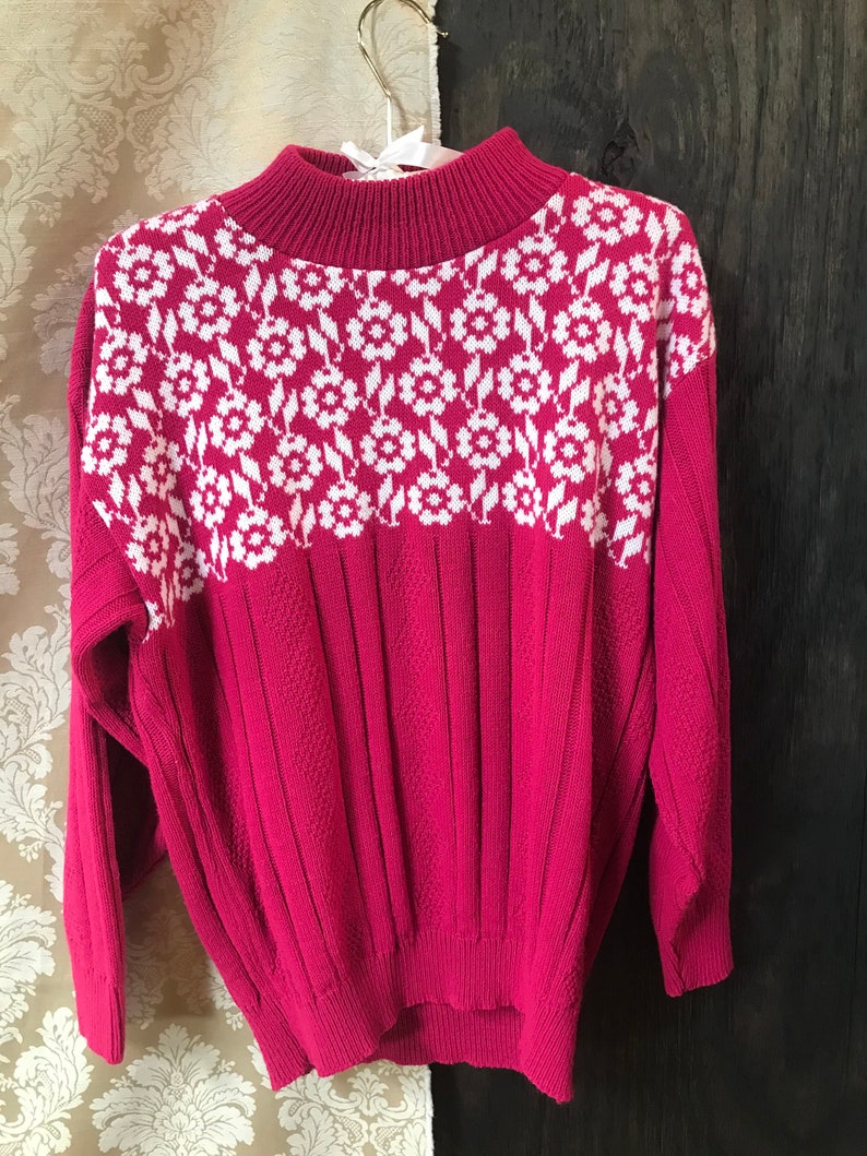 Pink /& Girly 80/'s Oversized Sweater