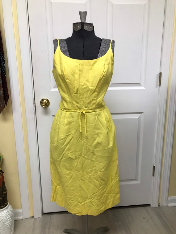 Sexy 50's Bright Yellow Sun Dress Marilyn Monroe … - image 2