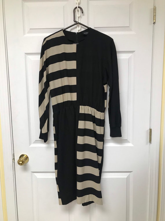 Vintage 80's/90's Akris Switzerland Striped Dress… - image 2