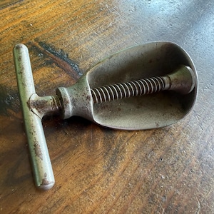 Antique Metal Nut Cracker with Working Screw Mechanism