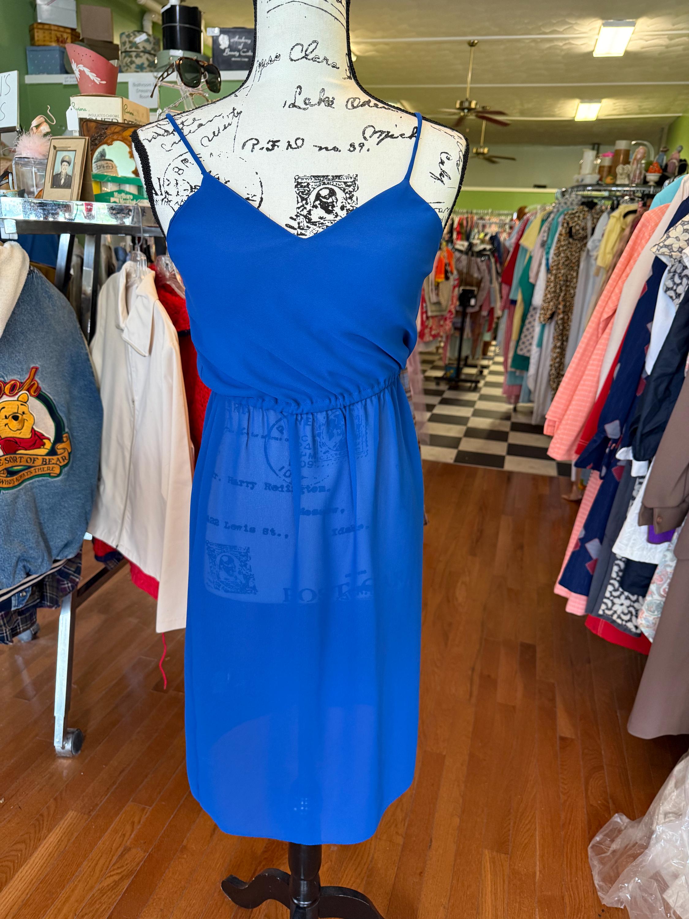Vintage 70's Sheer Navy Blue Flowing Disco Dress - Etsy