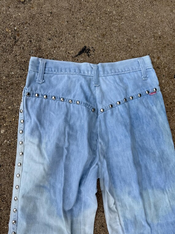 Vintage 90's/Y2K Faded Glory Studded Bell Bottom … - image 5