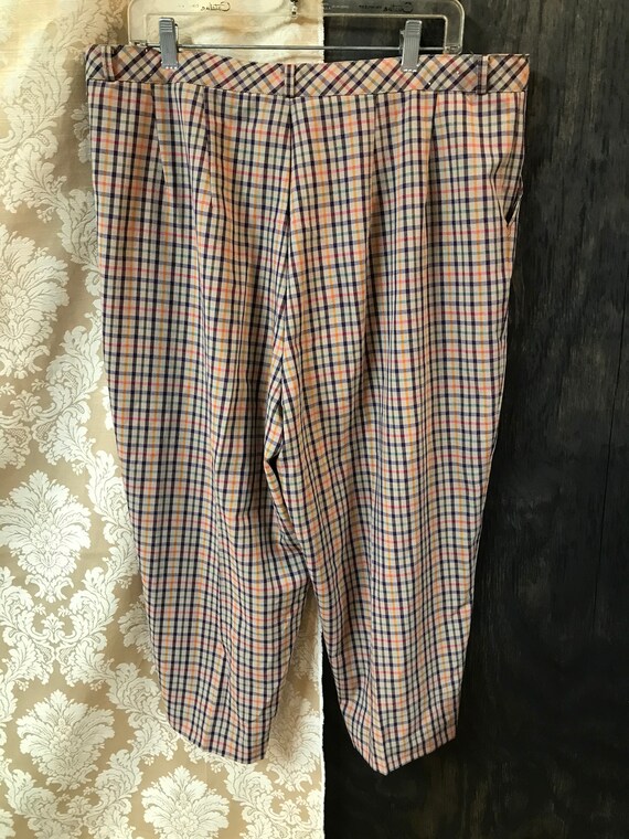 Rare 70's Plus Size Korean Plaid Capris Gem