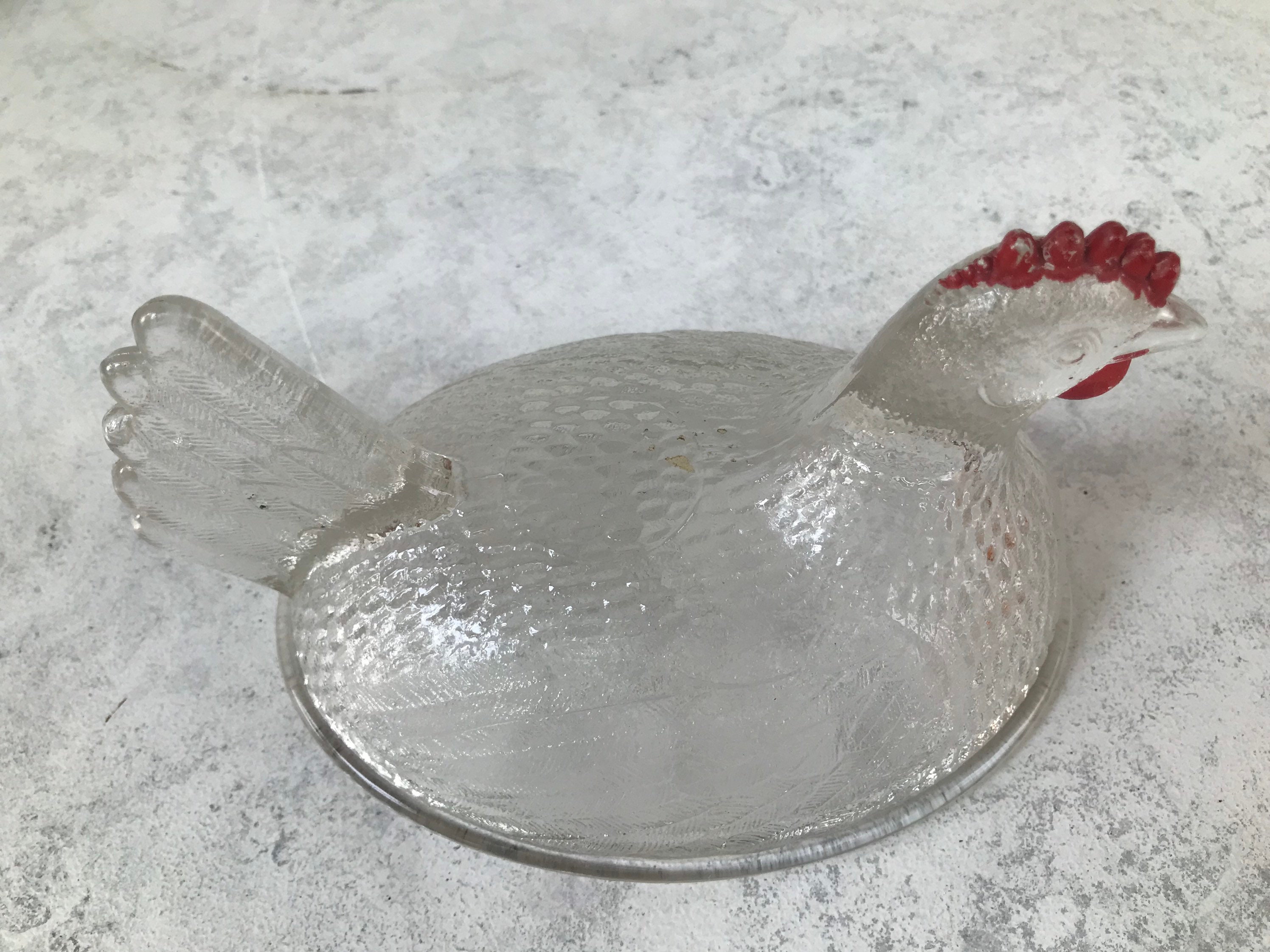 1 Vintage Glass Hen in a Basket Replacement Lid NO BASE Etsy
