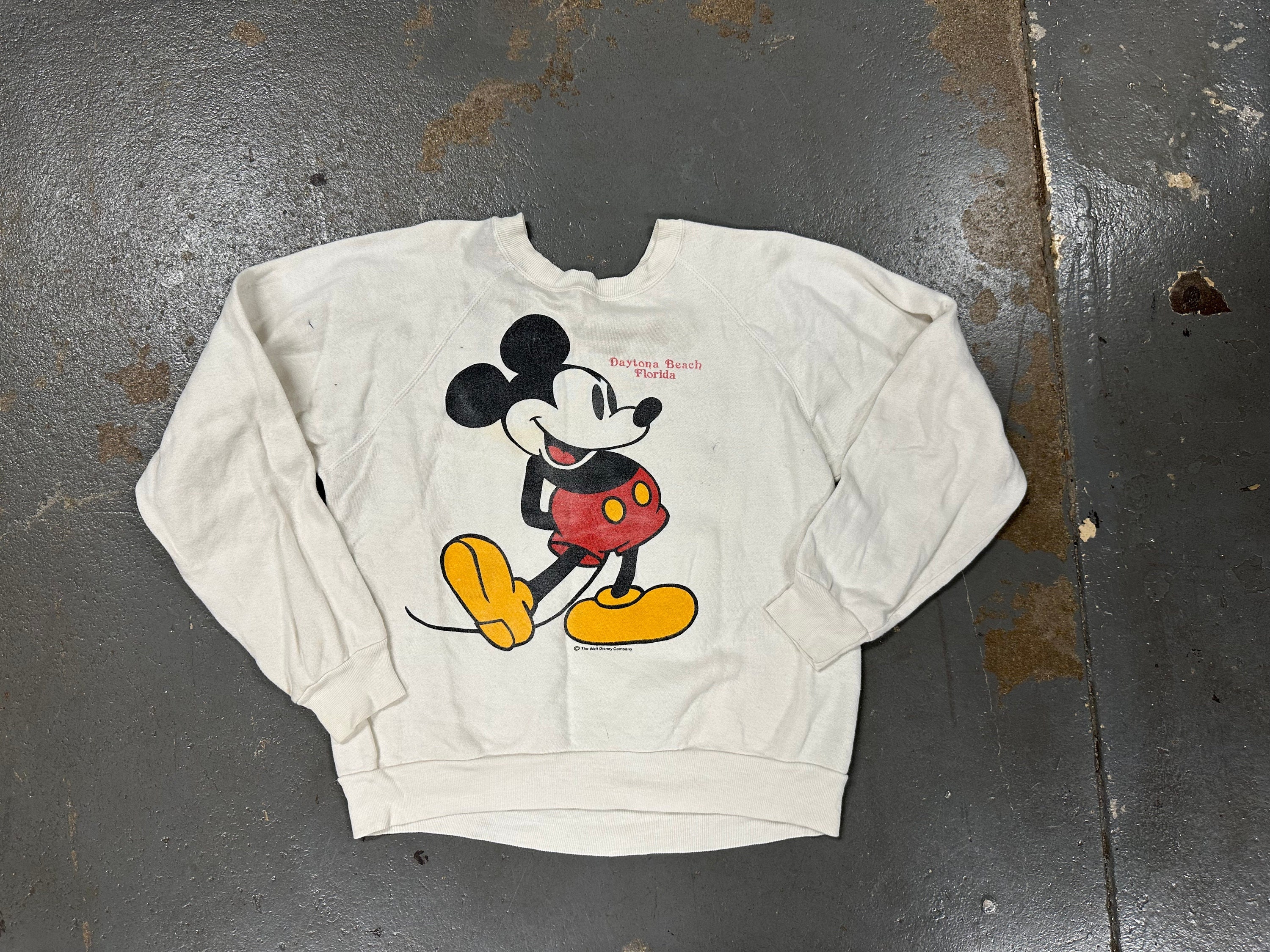 Vintage Disney Mickey Mouse 80's Daytona Beach Sweatshirt Medium