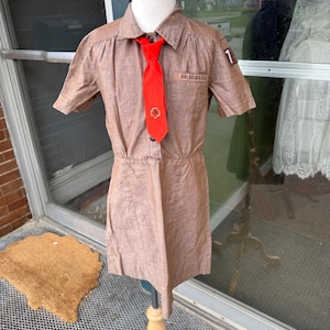 Vintage 50&#39;s/60&#39;s Brownie Girl Scout Uniform Dress