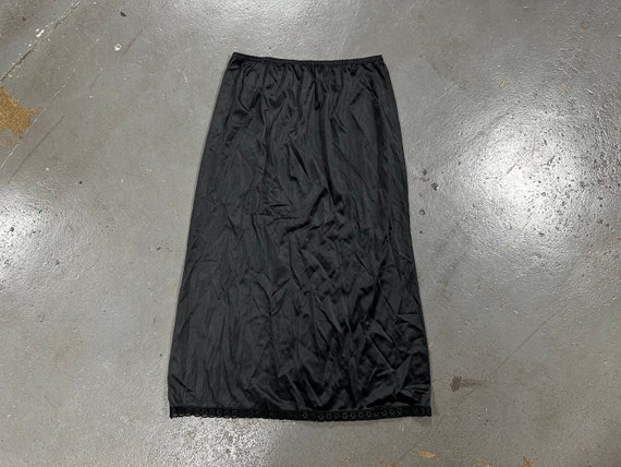 Vintage 70's Black Half Slip Skirt - image 1