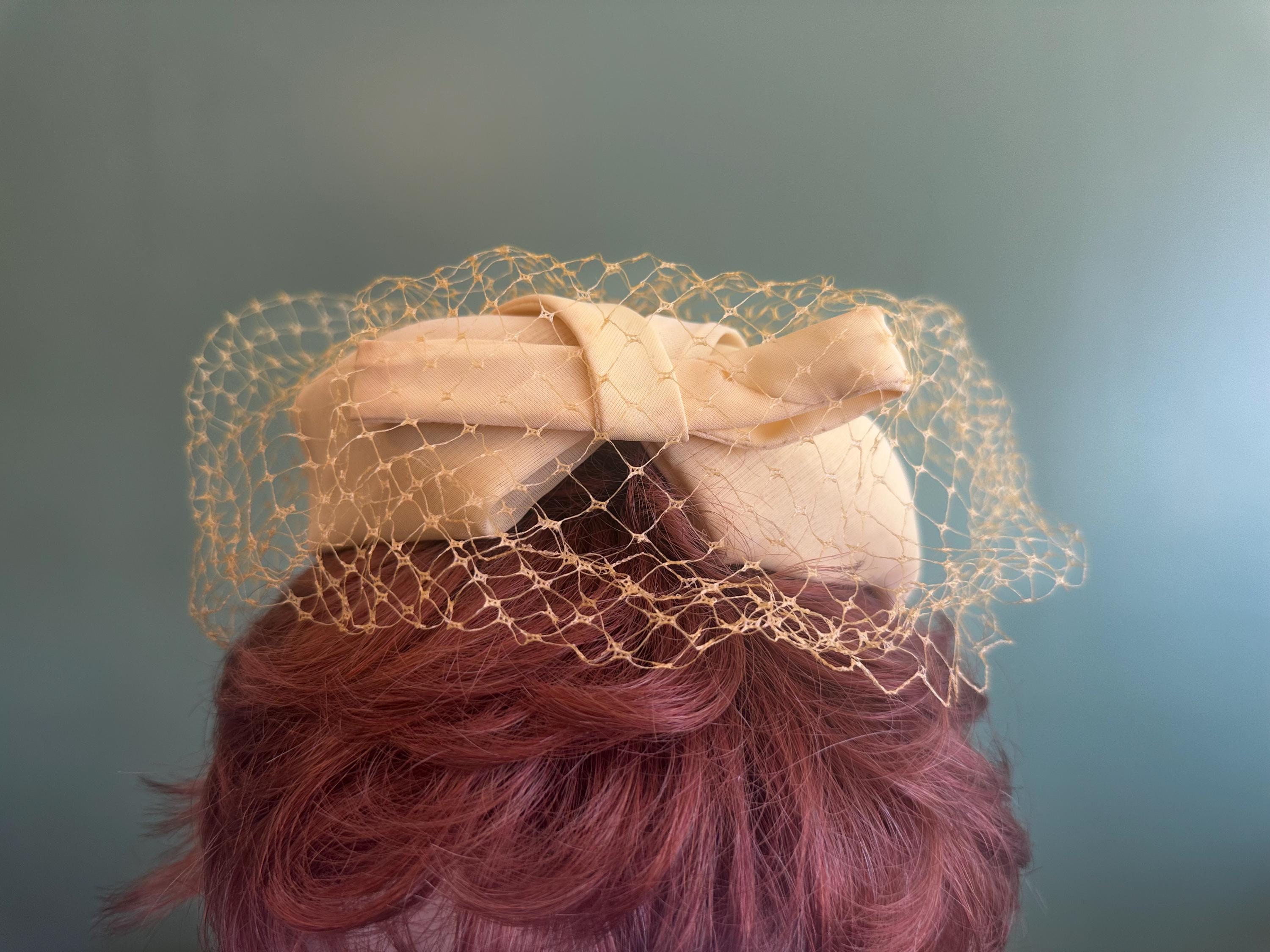 Vintage 1950s/1960s Halo Hat with Birdcage birdcage veil hat products for sale | eBay main image 3