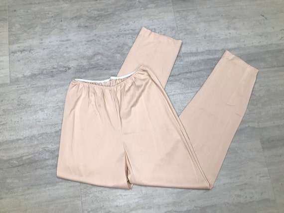 Vintage 50's Nylon Powder Pink lounge Pajama Pants - image 1