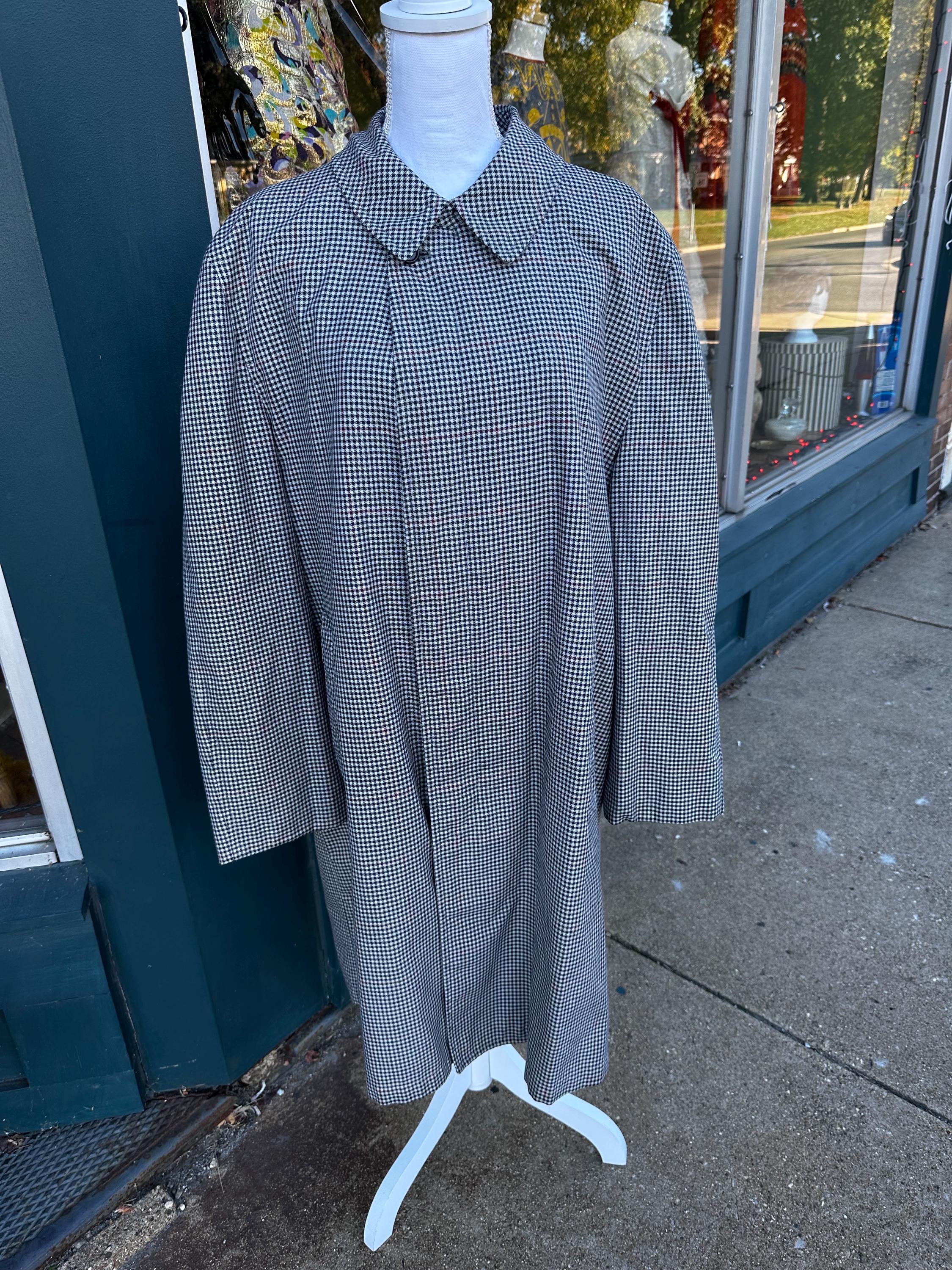Vintage 70's Houndstooth London Fog Coat - Etsy