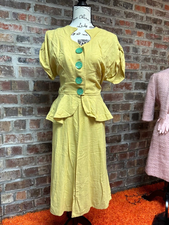Late 30's Stunning One of Kind Custom Made Yellow 