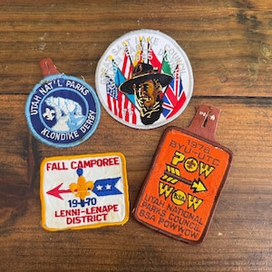 4 Stück Vintage Boy Scout Aufnäher