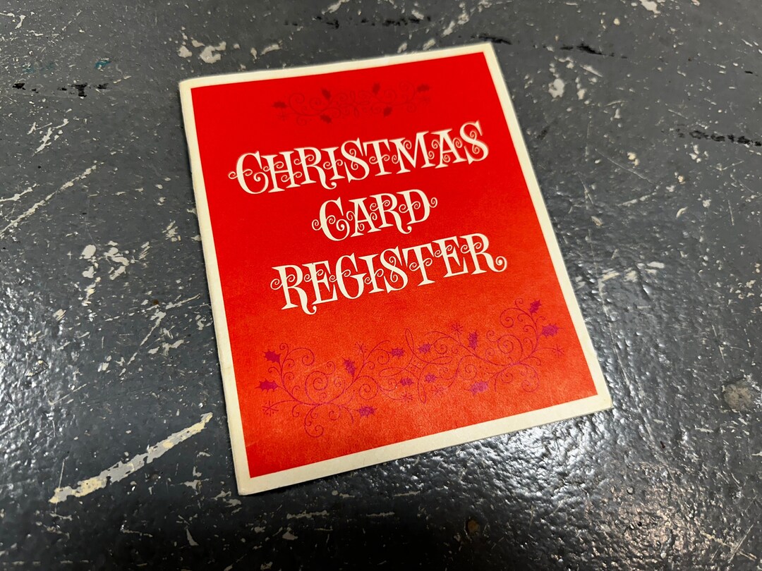 Christmas Card Register Book 