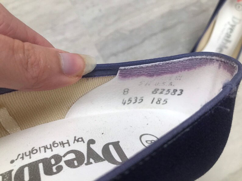 80/'s90/'s Dyeables Heels In a Deep Blue Purple Size 8
