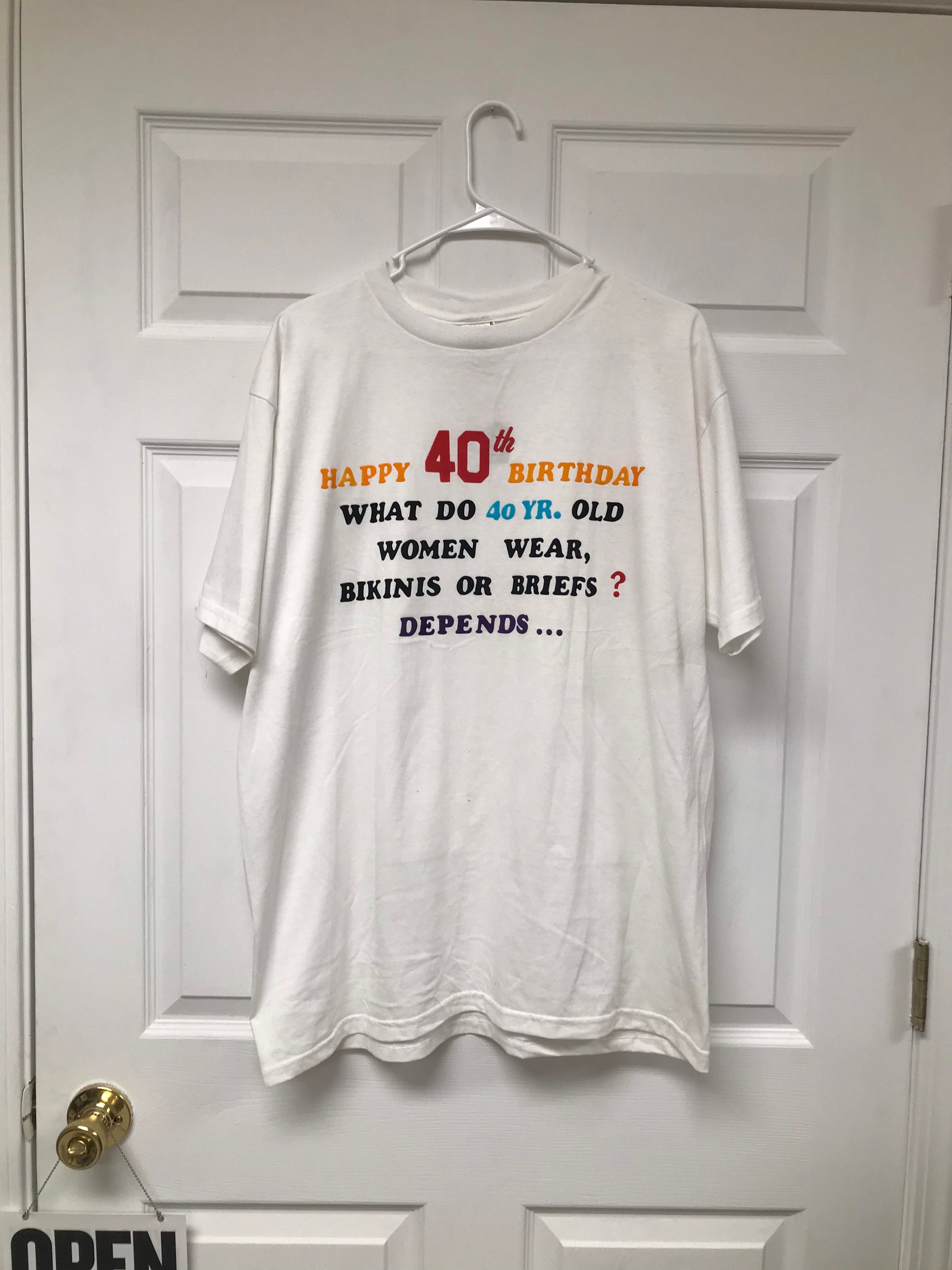 Vintage Homemade Iron-on 40th Birthday Novelity T Shirt Gift | Etsy