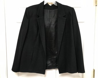 Vintage 70's Wool Open Front Blazer