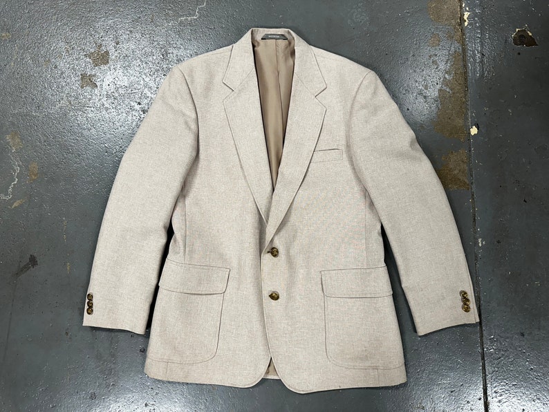 Vintage 90's Beige Blazer Sports Coat image 1