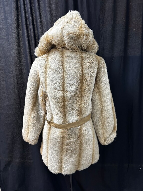 Amazing 70's Faux Fur Hooded Coat - image 4