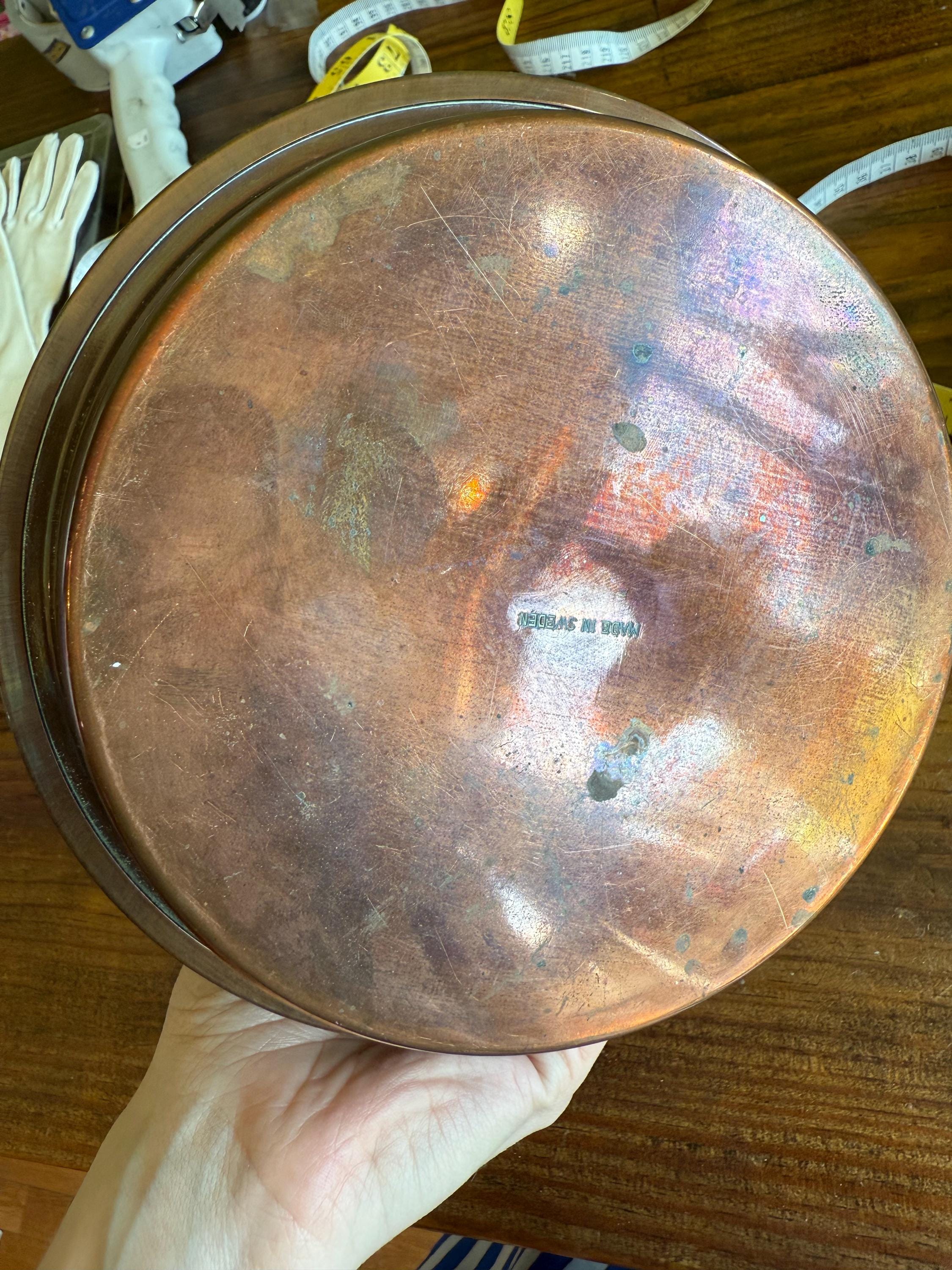 Vintage 1920's Skultuna 1607 2L Copper Tea Kettle Made in