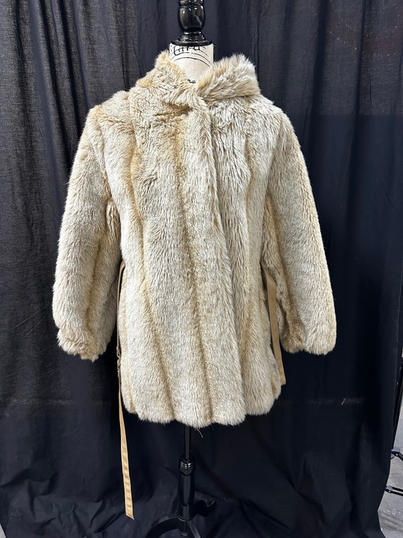 Amazing 70's Faux Fur Hooded Coat - image 3