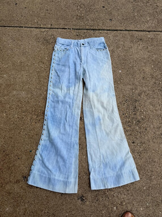 Vintage 90's/Y2K Faded Glory Studded Bell Bottom … - image 6