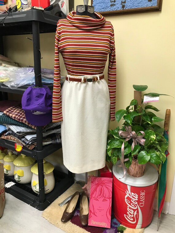 60's/70's White Stag Strecthy TurtleNeck Sweater