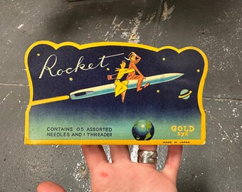 Vintage 30’s/40’s “Rocket” Needle Book