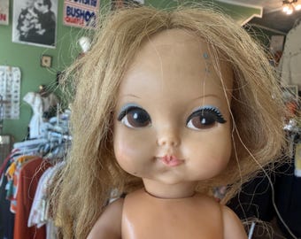 Vintage Big Eyes Bradley Doll Victorian Southern Bell in Purple