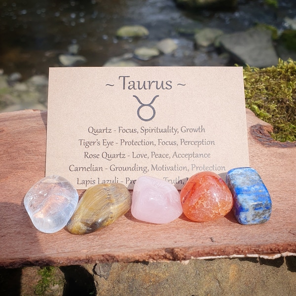 Taurus Zodiac Crystal Stone Etsy